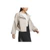 Adidas Water-Resistant Stand-Up Collar Sports Casual Jacket Women Jacket Light-Brown JM6195