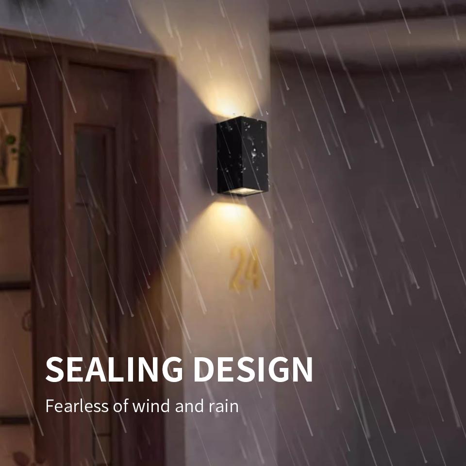 Led Wall Lamp Outdoor Waterproof AC85-265V 3W 6W Up & Down ABS Lighting Garden Decoration Wall Light For Indoor Livingroom Light