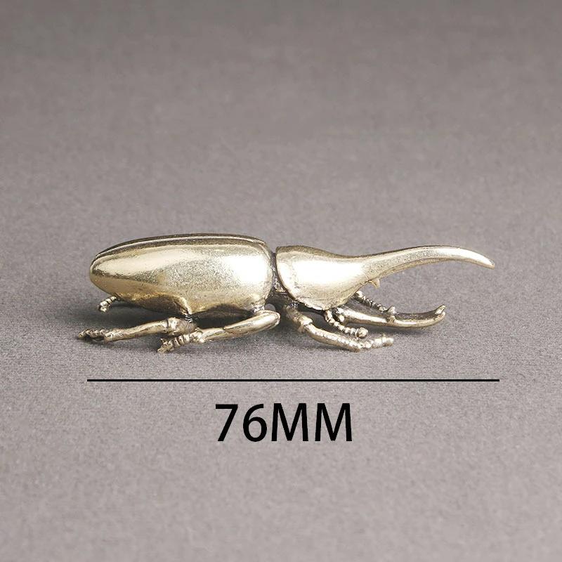 

Латунные фигурки насекомых-жуков, миниатюры, настольные украшения, креативные чайные питомцы, изделия из чистой меди, забавные аксессуары для украшения дома