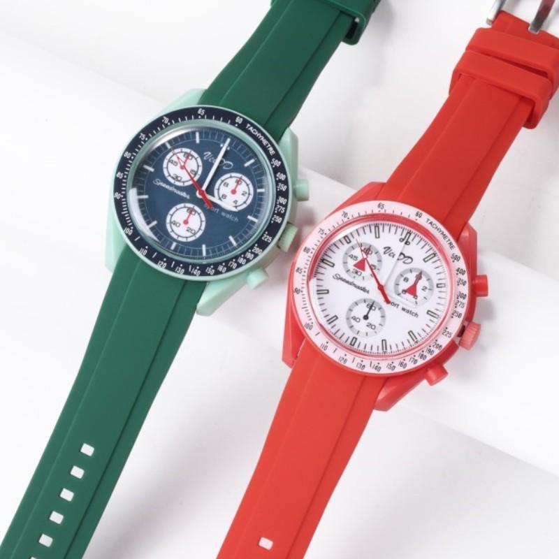 Universelles Mehrfarbiges 20/22mm Silikon-Uhrenarmband für Citizen & Huawei GT - Auf Lager