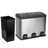 Household Large Capacity Stainless Steel Garbage Can Kitchen Specific Dry Wet Separation Waste Bin
