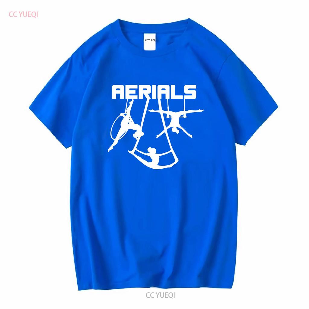 Aerials Aerialist Circus Arts Yoga T Shirt Lyra Silks and Trapeze long or short sleeves vintage Washed Breathable