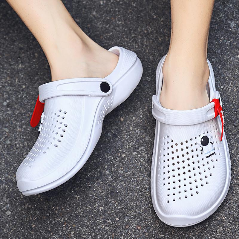 Letní párové sandály velké černé bílé pánské sandály