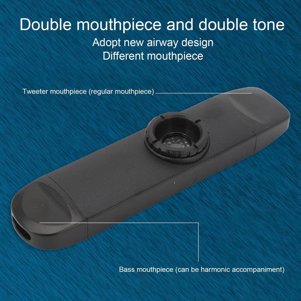 Kazoo Double Head Electric Black Kazoo Instrument with Adjusted Tones for Guitar Music Lovers