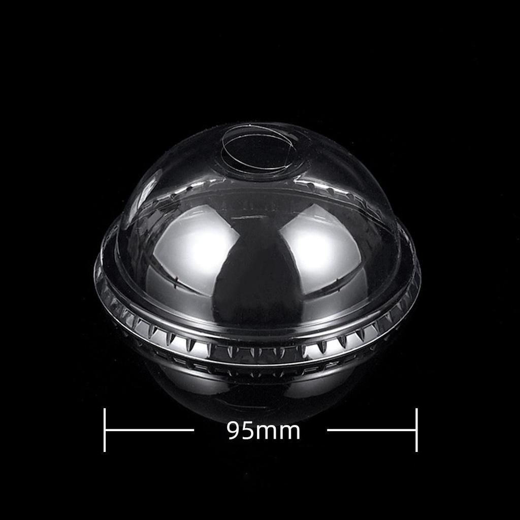 PET Disposable Clear Plastic Cold Drink Cup with Lid, 98 Caliber for Coffee, Milk Tea, Lemon Tea, Ice.