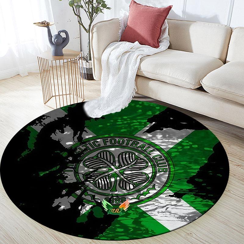 Celtic Football Club,Round Area Rug,Carpet Rug for Living Room Bedroom Sofa Playroom Decor,Non-slip Floor Mat