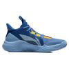 New LiNing Combat Low Slip Resistant Cushioning Wear Resistant Low Top Basketball Shoes Blue Yellow ABPR027-4