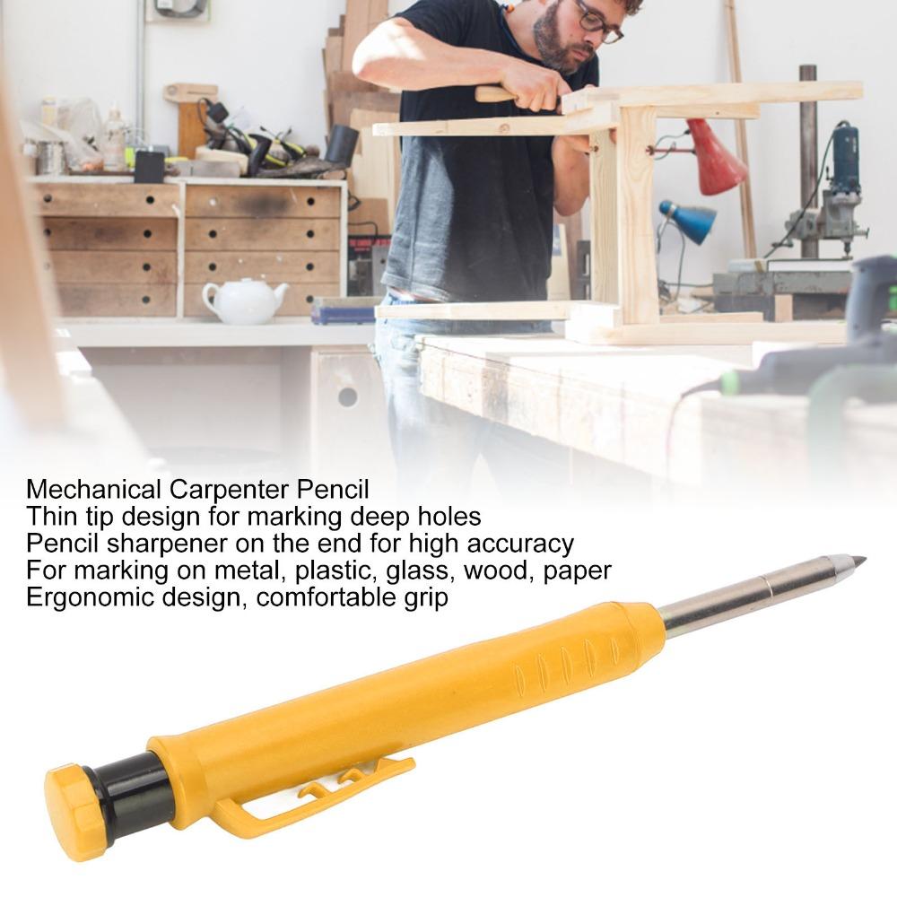 Long Nose Design Mechanical Carpenter Pencil Multiple Colors Woodworking Pencil  Woodworking