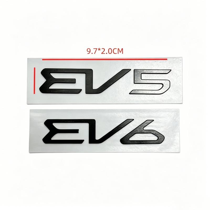 Suitable for KIA Modified EV5 EV6 Aluminum Alloy Trunk Labeling, New Kaiku Tail Label Black