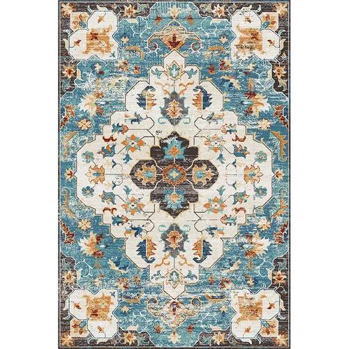 American Retro Living Room Decoration Carpet Boho Bedside Rugs for Bedroom Large Area Non-Slip Mat Washable Lounge Rug Tapis