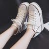 fashion Women's Canvas Shoes Inner Height Increase 2024 Summer Autumn New Style Zipper Skateboard Shoes Versatile Thick Bottom Clog