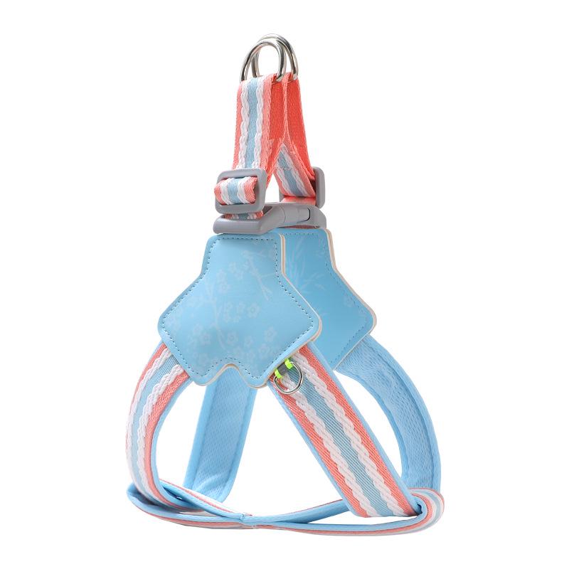 

Four Seasons Reflective Dog Harness & Leash - Jacquard Pattern, Small to Medium Pets Small peacock синього кольору