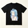 Rimuru Tempest That Time I Got Reincarnated as a Slime Long Hair Smiling Bust Anime Cutout Crew Neck Unisex And Unisex Tshirt