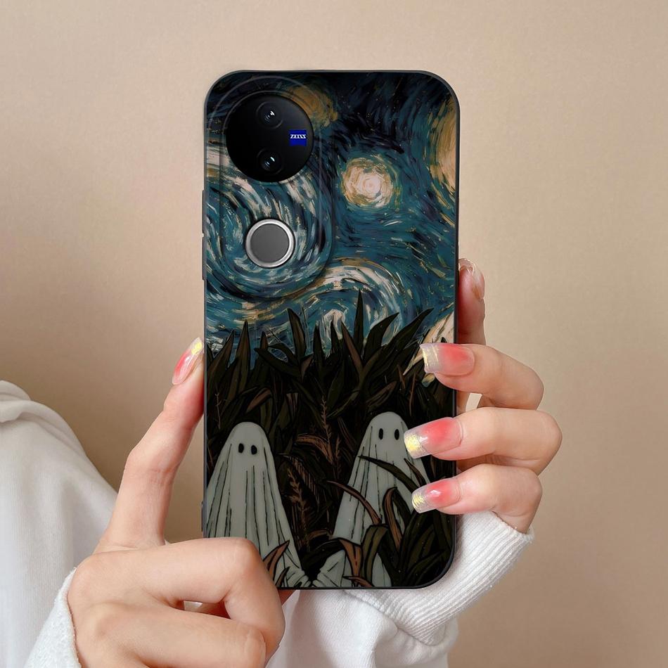 For Vivo V50 Lite Case Cute Cartoon Phone Shell Soft Liquid Silicone Back Cover For Vivo V 50 Full Protection Shockproof Bumper