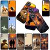 Schutzhülle für Apple iPhone 12 13 Pro XS Max Mini ProMax X XR Air 13Pro Hülle Handyhülle Reitpferd Sonnenuntergang