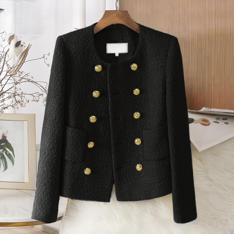 

Модное короткое пальто во французском стиле желтого цвета для женщин на осень и зиму XL чёрный