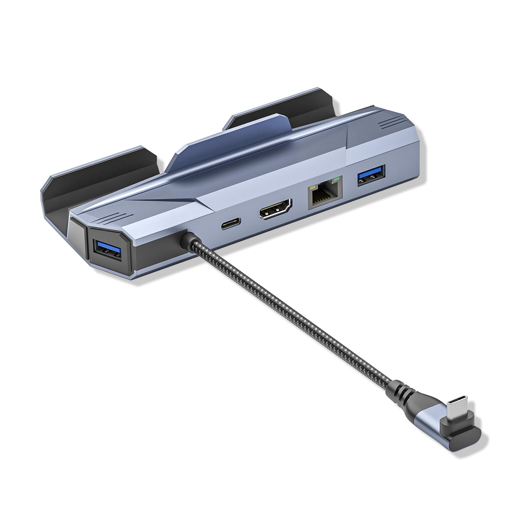 

TENKU Портативный игровой ПК Универсальная док-станция-подставка Док для Steam ROG и GPD 100 Вт LAN HDMI 4K 60 Гц 6-в-1 Deck, Ally, ONEXPLAYER, AYANEO, PD,