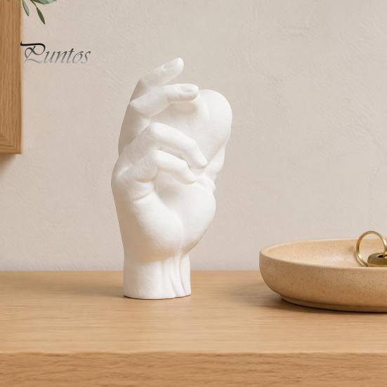 PLA Sculpture for Gifts Hand Holding Heart 3D Printed Figurine, Modern Minimalist Sculptural Desk Decor, Romantic Ornaments Home Accent Shelf