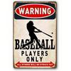 BENLEE Vintage Baseball Metal Wall Art Sign - 8x12 Inch Retro Sports Decor, Gift for Men & Boys Bedroom, Man Cave