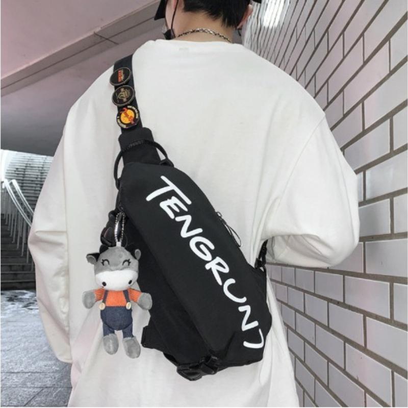 1Pc Men's Bags Fashion Messenger Bags Boys Backpacks Niche Sports and Leisure Bags Women's Shoulder Bags Personalized Japanese Breast Bags