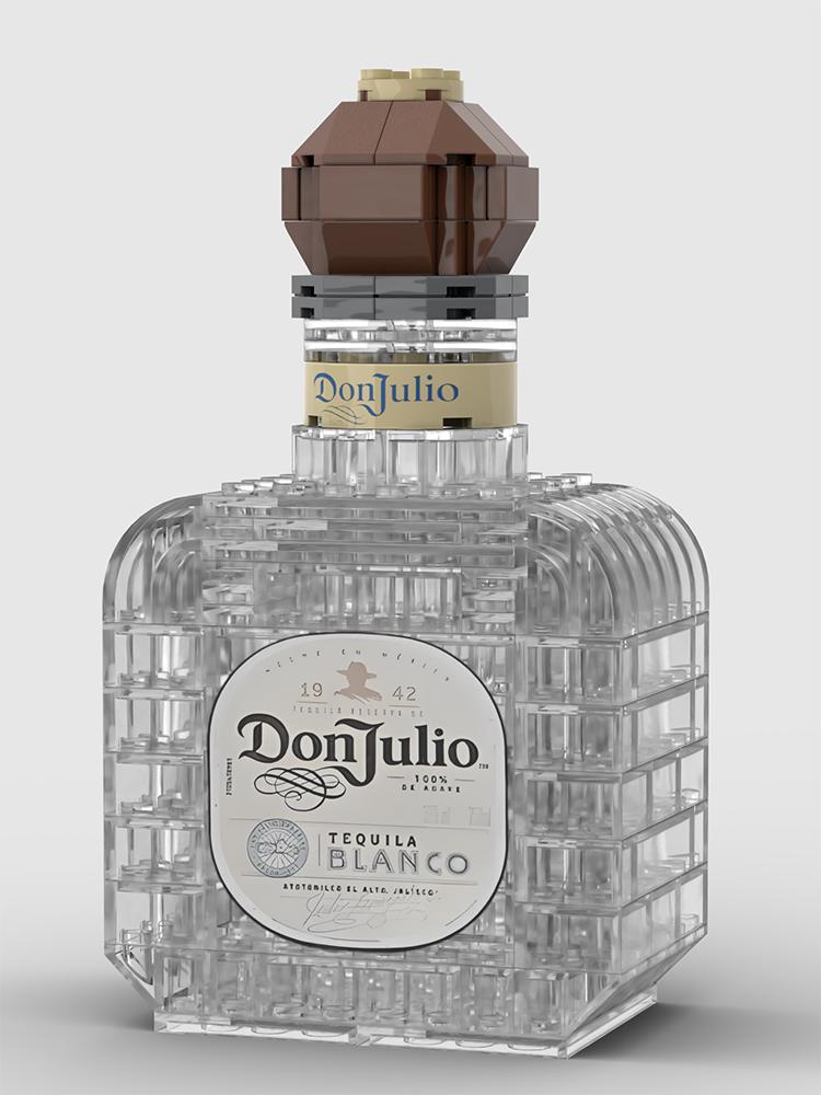 Keine Box Kreative Whiskeyflasche Bausteine, 3D Puzzle DIY Modellbausätze für Erwachsene, Heimbar Dekoration, 10 Stile verfügbar