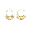 Elegant Light Luxury Real Gold-Plated Copper Stud Earrings - European & American Style for Women