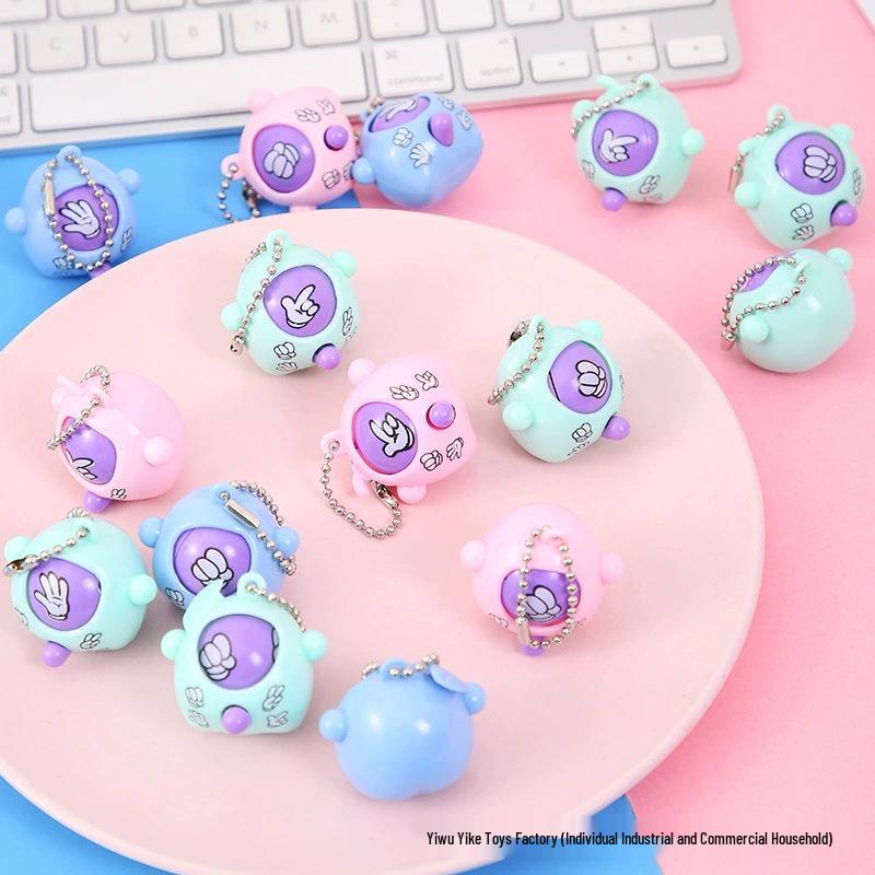 Mini Face-Changing Rock-Paper-Scissors Egg Keychain Toy - Creative Gift