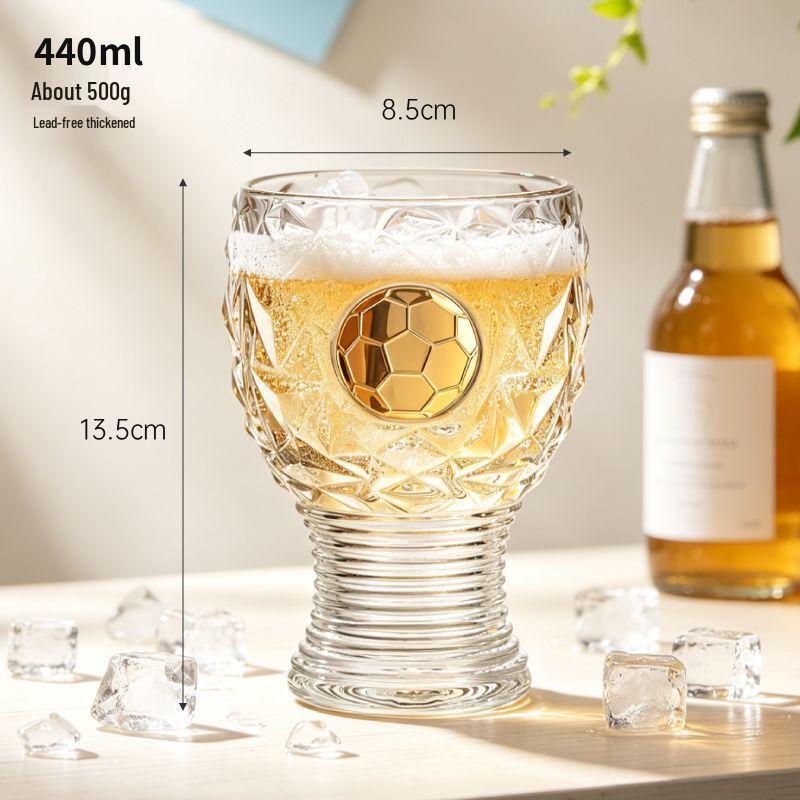 Shangqi Luxury Football Theme Beer Glasses, Set of 2