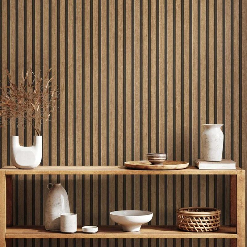 45cm Vinyl Wall Panels Self-Adhesive - Waterproof Wood Grain Stickers for Cabinet/Wall Renovation  Removable Roll