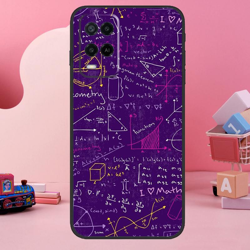 Physics Science Maths Formula Case For OPPO A17 A77 A57 A54 A53 S A31 A5 A9 A15 A52 A72 A91 A93 A74 A94 A16 A76 A96 Cover