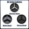 New 2025 Hot Chrome Silver And Gloss Black OE Style Front Grill Star Emblem Chrome Logo Badge For Mercedes Benz A B C E S R SL M