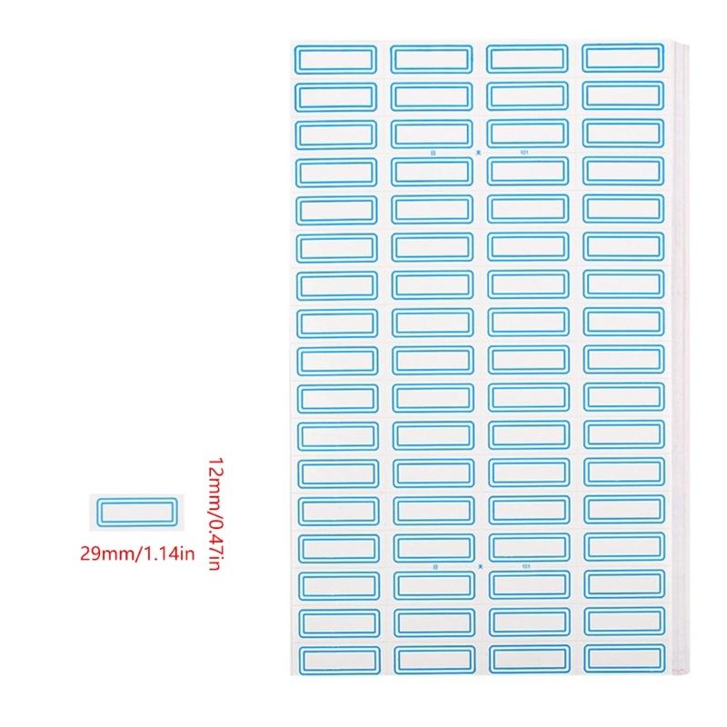 50 Sheets Writeable Labels Sticker Small Blank Sticker for Envelopes File Folders Jars Boxes School Office Kitchen
