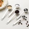 Stainless Steel Coffee Measuring Scoop Long Handle Heat Resistant Spoon Multipurpose Tool for Baking Cafe Home Kitchen