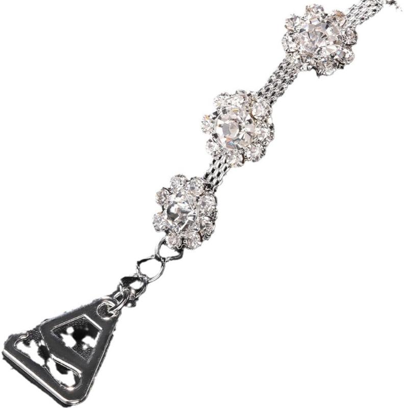 Rhinestones Bra Strap Invisible Shoulder Straps Adjustable Anti-Slip Bra Belt for Women Girls Crystal Shoulder Chain