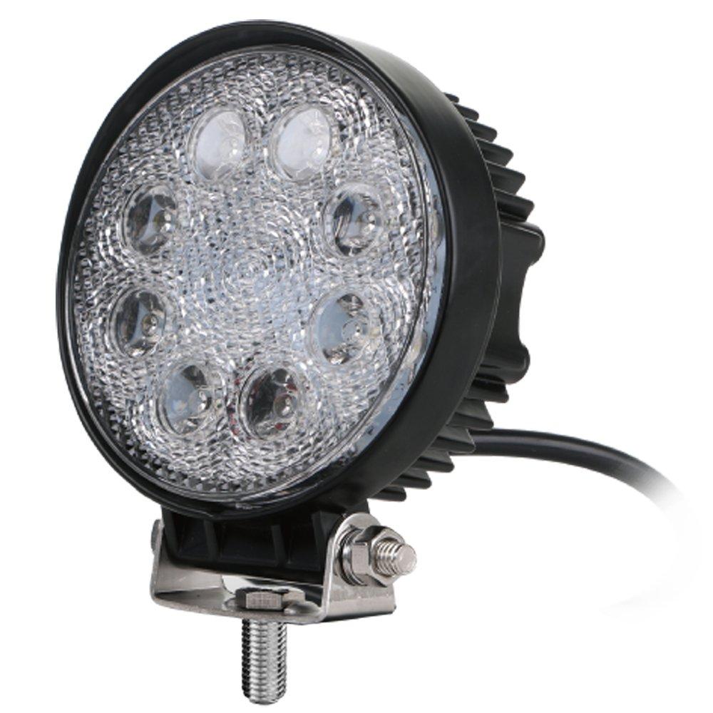 Kashimura NML-1 LED Töövalgusti, Ümmargune, 8 LED-i, Valge, 24W, 1560lm, 6000K, Mürasummutus, IP67, DC12/24V