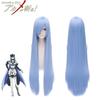 Esdeath Cosplay Wig 100cm Ice Blue Hair Natural Style European Brand