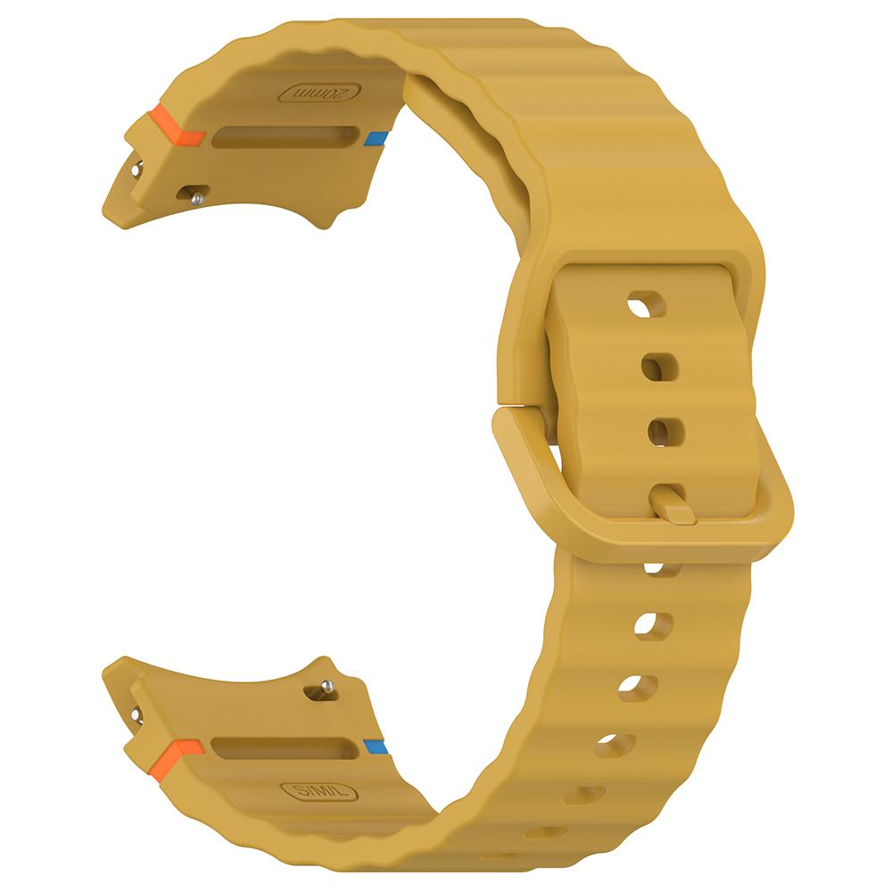 

Силиконовый ремешок No Gap для Samsung Galaxy Watch 7/6/5/4, сменный ремешок для часов Samsung Galaxy Watch FE жёлтый