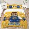 3pcs Bedding Set Golden State Warriors Includes 1 Comforter + 2 Pillowcases, Without Pillow Inserts, Soft Comfortable, Lightweight Breathabl