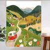 Spring Nature Landscape Tapestry Aesthetic Floral Wall Hanging Wall Decor for Bedroom Living Room Dorm Boho Home Decor