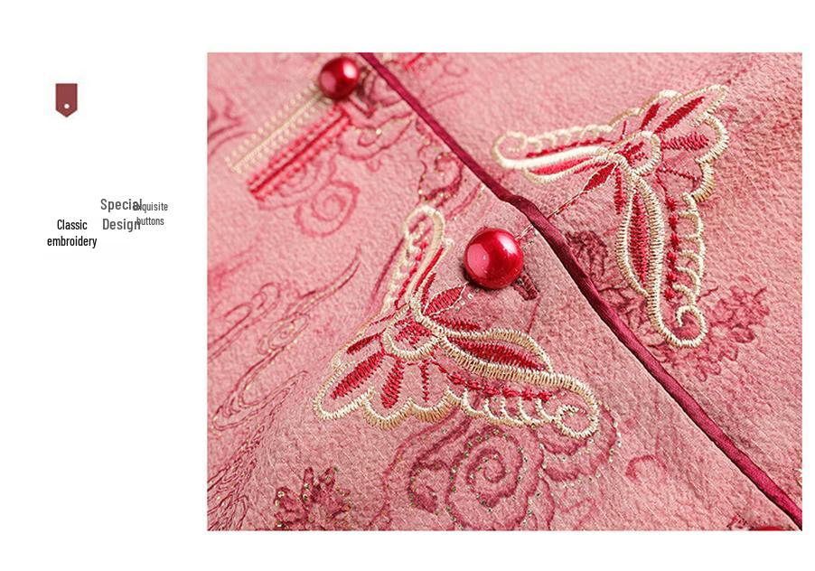 Women's Spring & Autumn Tang Suit Set: Middle-Aged & Elderly Cardigan, Loose Casual Home Wear, Red Zodiac Year Design
