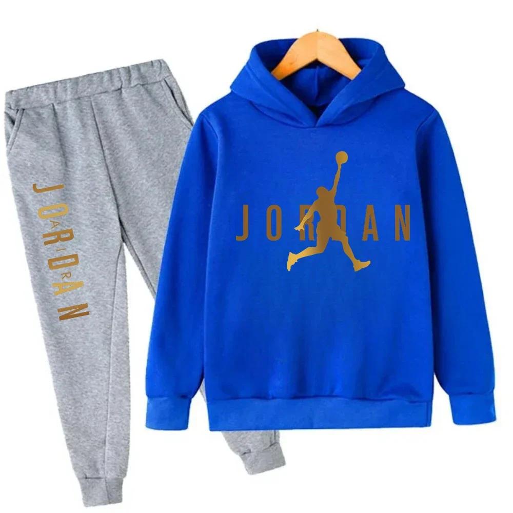 TZWYAutumn Warm Slam Dunk Master Pattern Printed Children Set Hoodie+Pant Suit 2pcs Set Kids Boy Girl Fashion Clothing Tracksuits