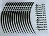 1821" Reflective Car Motorcycle Wheel Sport Letter Stickers J100