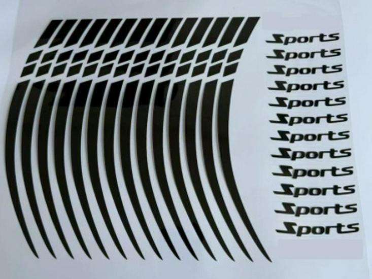 1821" Reflective Car Motorcycle Wheel Sport Letter Stickers J100