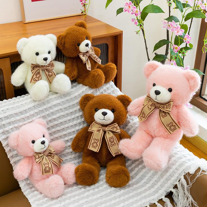 Teddy Bear Cute Bow Ribbon Bear Plush Toy Doll Hug Bear Doll Birthday Gift