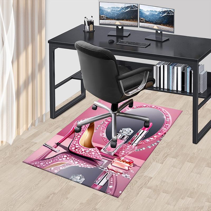 1PC high heeled shoes lipstick Extra Large Non Slip Floor carpet, Office, family, Studio   Large Area Rug Indoor Rugs, Bold Statement Piece