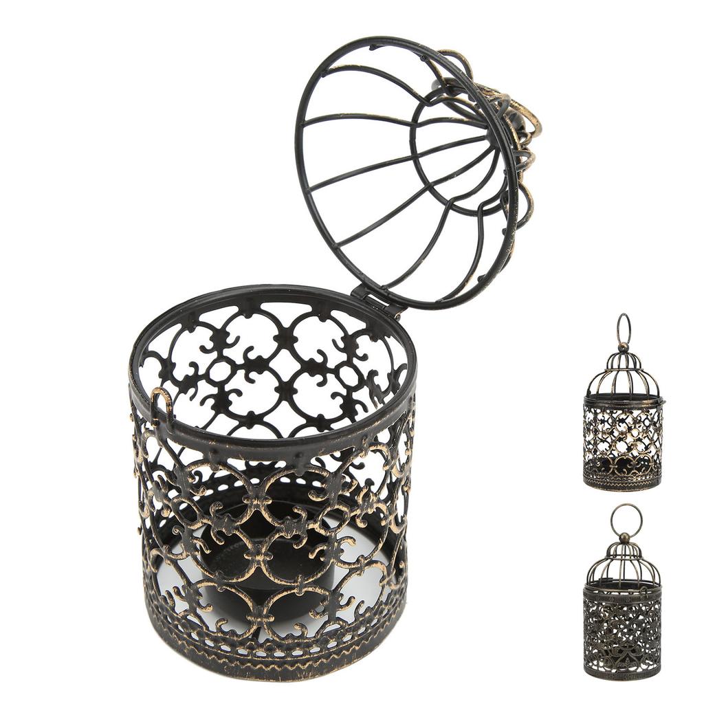 Eisen Kerzenständer Europäischer Retro Eisen Rostschutz Eleganter Stil Vintage Kerzenhalter für Outdo