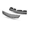 Bumper Upper Lower Grille Set Chrome Frame Sporty Bumper Radiator Grille Replacement for Chevy