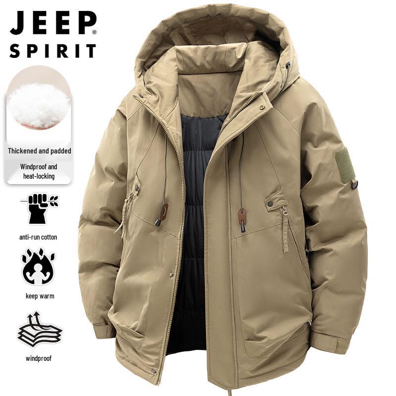

JEEP SPIRIT Men s Hooded Padded Winter Jacket XL