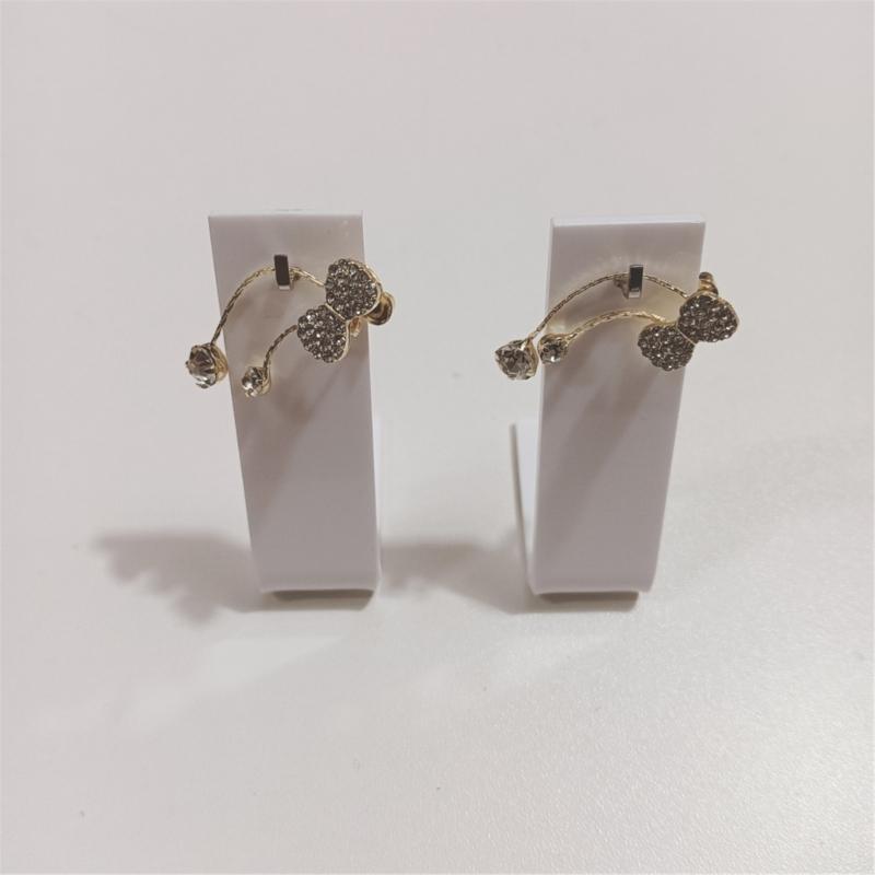 Pack Of 10 Acrylic Earring Display Stands Elegant White Jewelry Organizers Ear Accessories Rack for Home Or Retail Use