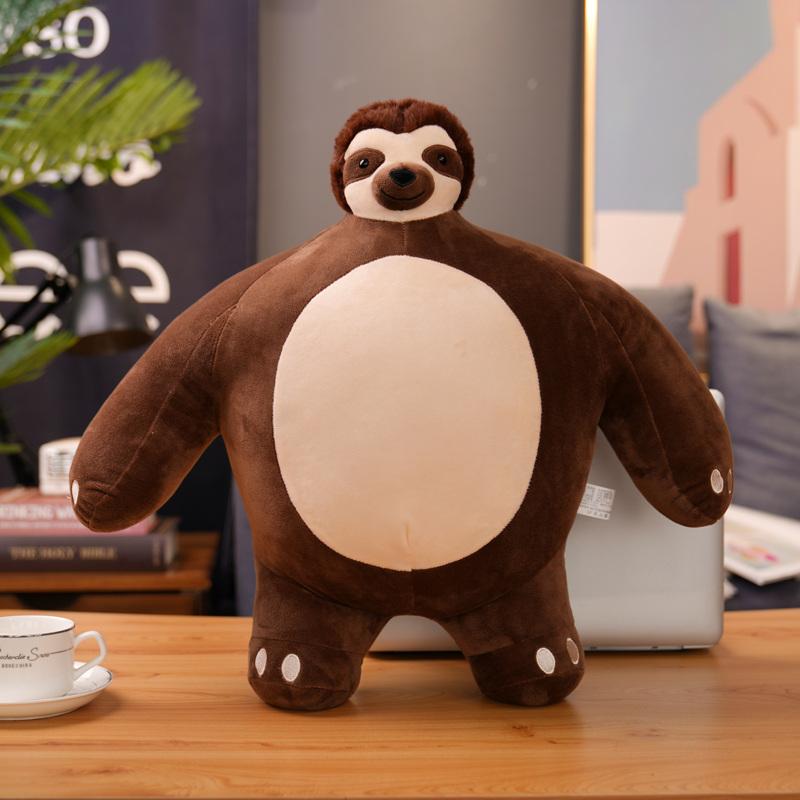 Hohe Qualität 22/45cm Kleiner Kopf Königreich Bär Plüschtier Löwe/Tiger/Faultier Weich Muskel Geschenke Für Kinder Geburtstag Weihnachten